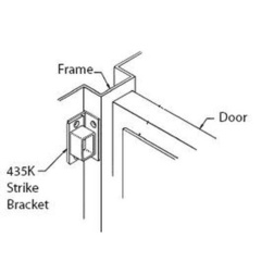Detex Adjustable surface strike bracket