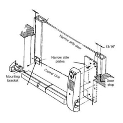 Sargent Narrow Stile Mounting Plate for 5800 device