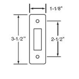 Sargent 480 Standard Strike for 4870 series deadbolts