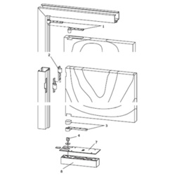 Dorma 3/4" Offset, Single Acting Complete Floor Closer