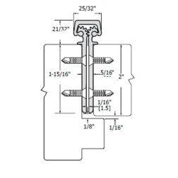 Roton Heavy Duty Concealed Leaf Continuous Hinge