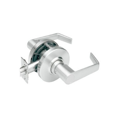 Satin Chrome Newport Lever Design Grade 1 Corbin Russwin CL3380 NZD 626 Extra Heavy-Duty Passage Lever with Blank Plate Function Cylindrical Lever Lockset 