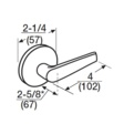 Corbin Russwin Complete Lever and Rose Trim Kit for ML2051 Office or Entrance Function Commercial Door Locks image 2