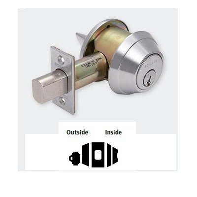 Schlage Special Order Heavy Duty Single Cylinder Deadbolt 2-3/8 Backset Special Orders