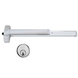 Von Duprin Rim Exit Device with Night Latch Cylinder Trim and Weatherproof RX Special Orders