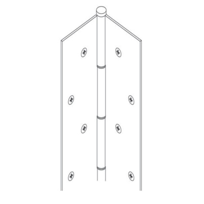Markar Architectural Products FM300-SS Fire-Rated Stainless Steel Pin & Barrel Continuous Hinge