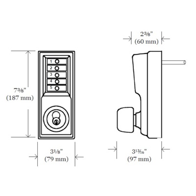 dormakaba Entry and Egress Mechanical Pushbutton Lock Keyless Door Locks image 3