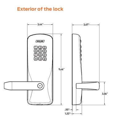 NEW Schlage CO-100-CY-70-KP-SPA-626 Electronic Lock Sparta Lever Satin Chrome 