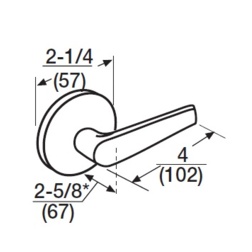 Corbin Russwin Complete Lever and Rose Trim Kit for ML2051 Office or Entrance Function Commercial Door Locks image 2