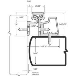 Roton Half  Surface, Center Hung Heavy Duty Continuous Hinge Continuous Hinges