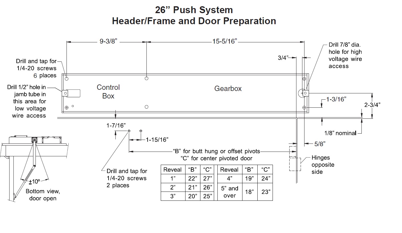 Falcon Automatic Door Operator Push Side Mount ADA Compliant Low Energy Door Operators image 2