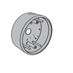 LCN Surface Mount 4 1/2 Round Box for Actuators LCN Low Energy Power Door Operators