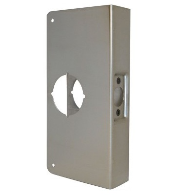 Don-Jo CW-4-S Classic Cylindrical Lock Wrap Around Plate for 1-3/4 Thick Door