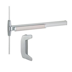 Von Duprin Narrow Stile Surface Mounted Vertical Rod Device with Dummy Pull Trim Vertical Rod Exit Devices