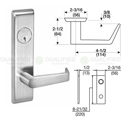 Yale Trim for  8800 Series locks w/o bolt Special Orders image 2