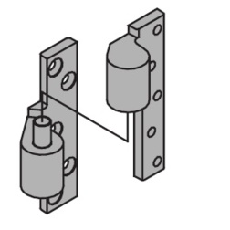 Ives 3/4 Offset Full Mortise Intermediate Pivot Pivots, Hinges and Patch Fittings