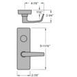 Precision Hardware Passage Lever Trim for Apex Wide Stile Exit Device Special Orders image 2