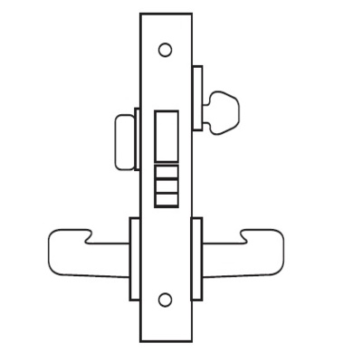 Sargent Dormitory or Exit Function Complete Mortise Lock with Lever and Decorative Plate Commercial Door Locks image 2