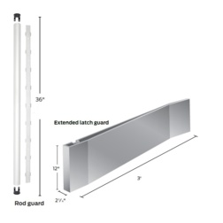 Von Duprin Special Order Rod and 3' extended Latch Guard for  Surface Vertical Rod Devices Special Orders