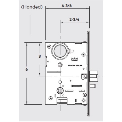 dormakaba Special Order Mortise Lock Body for Dorma 9500 Exit Device Special Orders image 2
